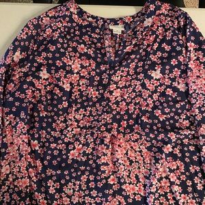 EUC Liz Claiborne Woman 1x Peasant Blouse